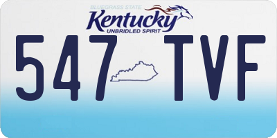 KY license plate 547TVF