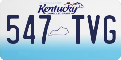 KY license plate 547TVG