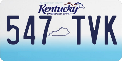 KY license plate 547TVK