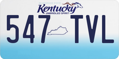 KY license plate 547TVL