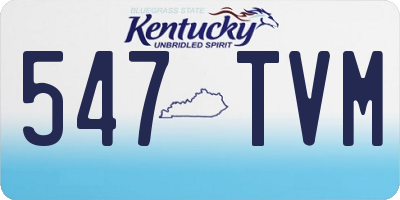 KY license plate 547TVM