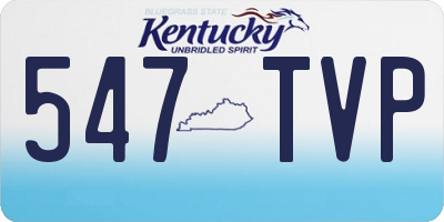 KY license plate 547TVP
