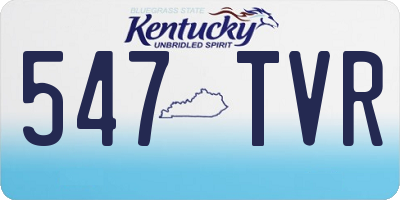 KY license plate 547TVR