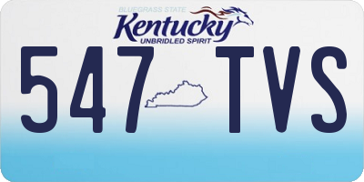 KY license plate 547TVS