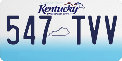 KY license plate 547TVV