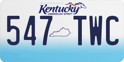 KY license plate 547TWC