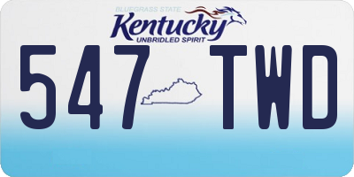 KY license plate 547TWD