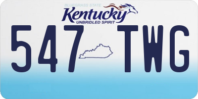 KY license plate 547TWG