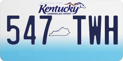 KY license plate 547TWH