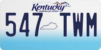 KY license plate 547TWM