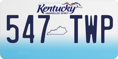 KY license plate 547TWP