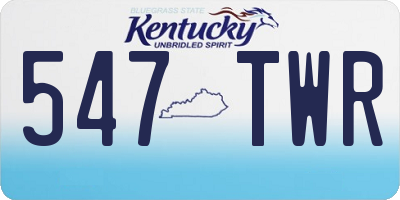 KY license plate 547TWR