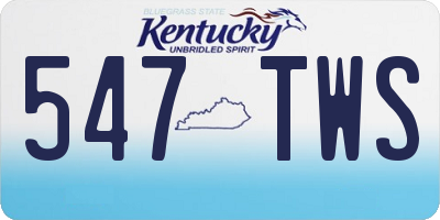 KY license plate 547TWS