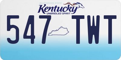 KY license plate 547TWT