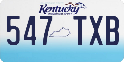 KY license plate 547TXB