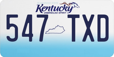 KY license plate 547TXD