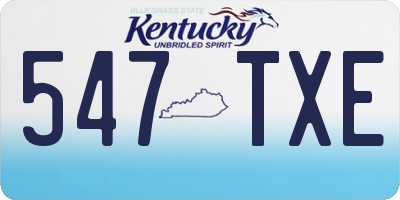 KY license plate 547TXE