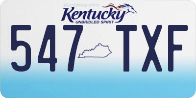 KY license plate 547TXF