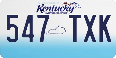 KY license plate 547TXK