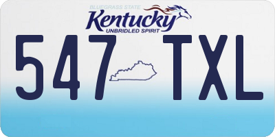 KY license plate 547TXL