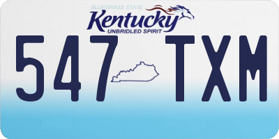 KY license plate 547TXM