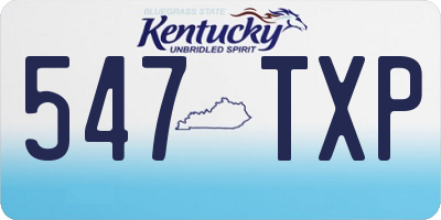 KY license plate 547TXP