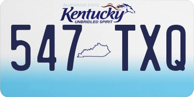 KY license plate 547TXQ