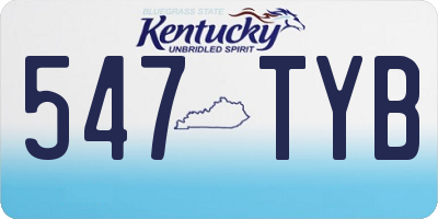 KY license plate 547TYB