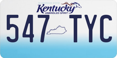 KY license plate 547TYC