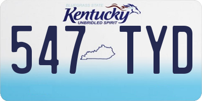 KY license plate 547TYD