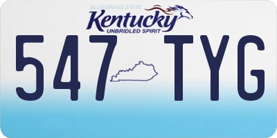 KY license plate 547TYG