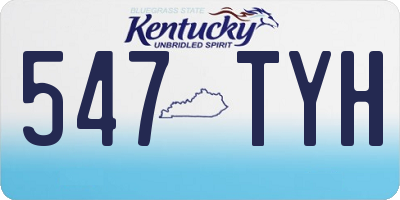 KY license plate 547TYH