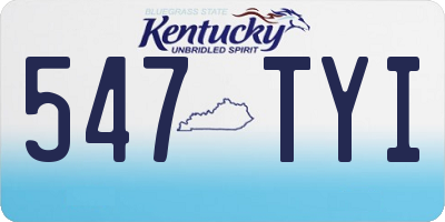 KY license plate 547TYI