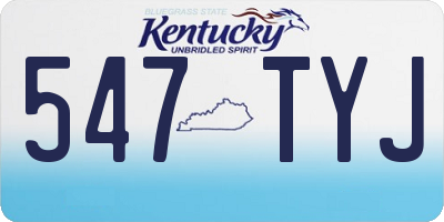 KY license plate 547TYJ