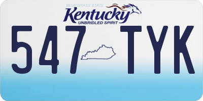 KY license plate 547TYK