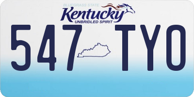 KY license plate 547TYO