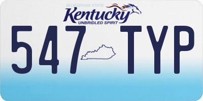 KY license plate 547TYP