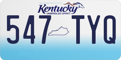 KY license plate 547TYQ