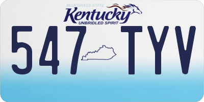 KY license plate 547TYV