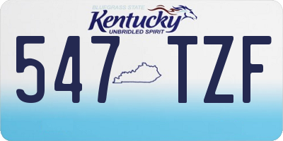 KY license plate 547TZF
