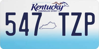 KY license plate 547TZP