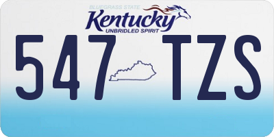 KY license plate 547TZS