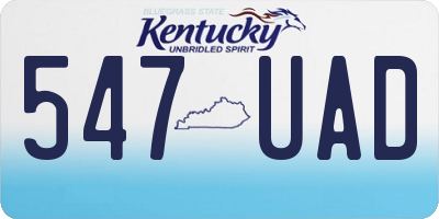 KY license plate 547UAD