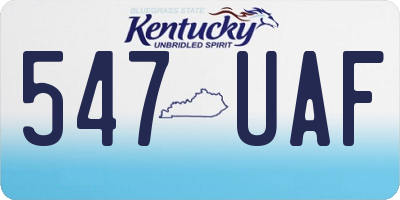 KY license plate 547UAF