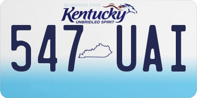 KY license plate 547UAI