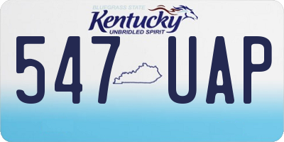 KY license plate 547UAP
