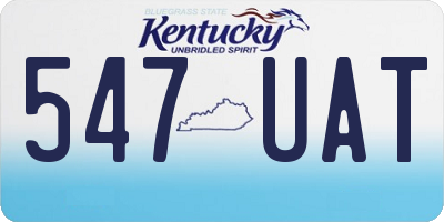 KY license plate 547UAT
