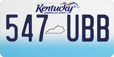 KY license plate 547UBB