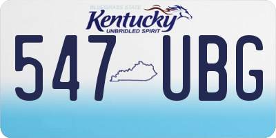 KY license plate 547UBG