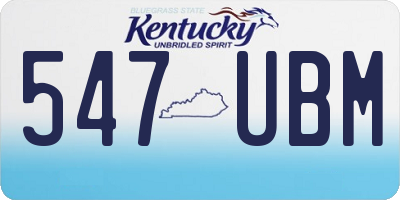 KY license plate 547UBM